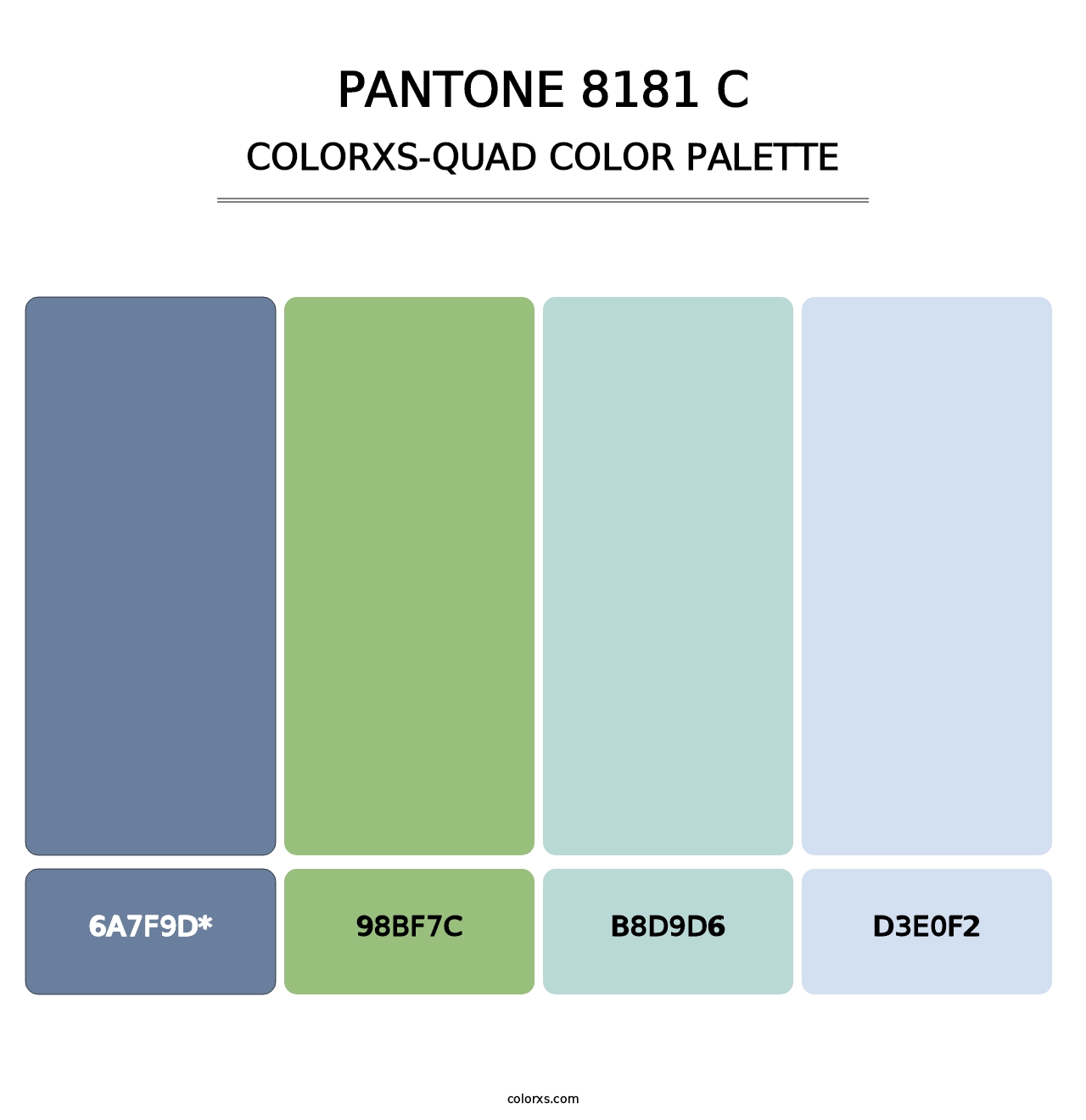 PANTONE 8181 C - Colorxs Quad Palette