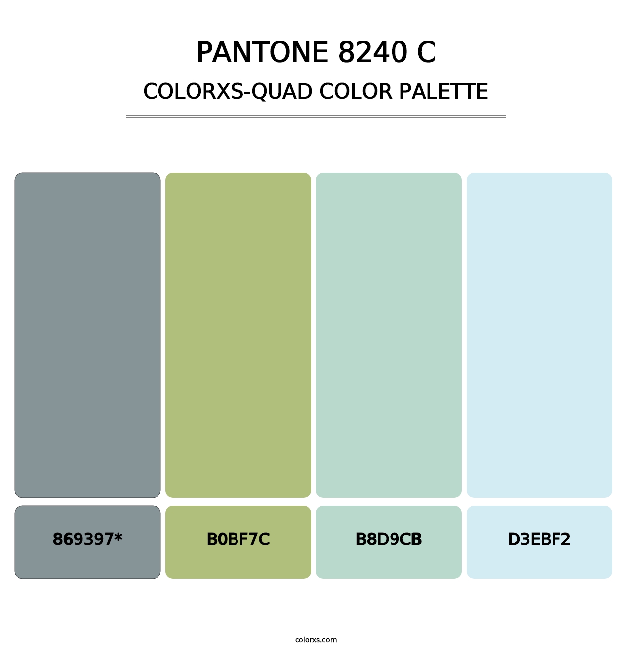 PANTONE 8240 C - Colorxs Quad Palette