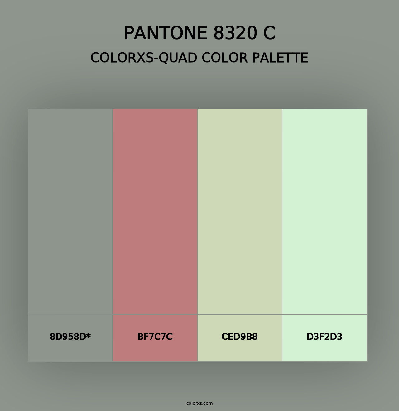 PANTONE 8320 C - Colorxs Quad Palette