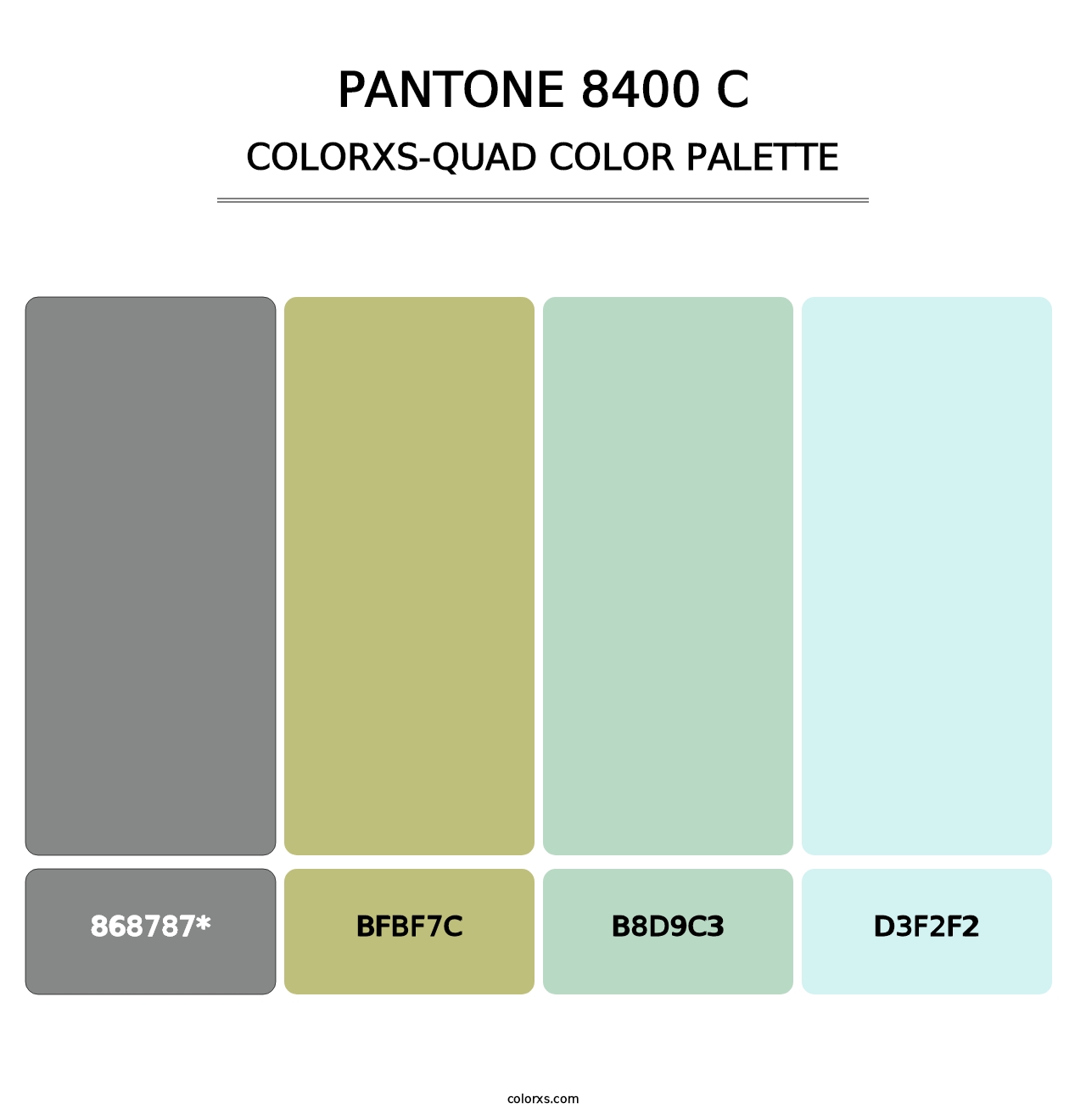 PANTONE 8400 C - Colorxs Quad Palette