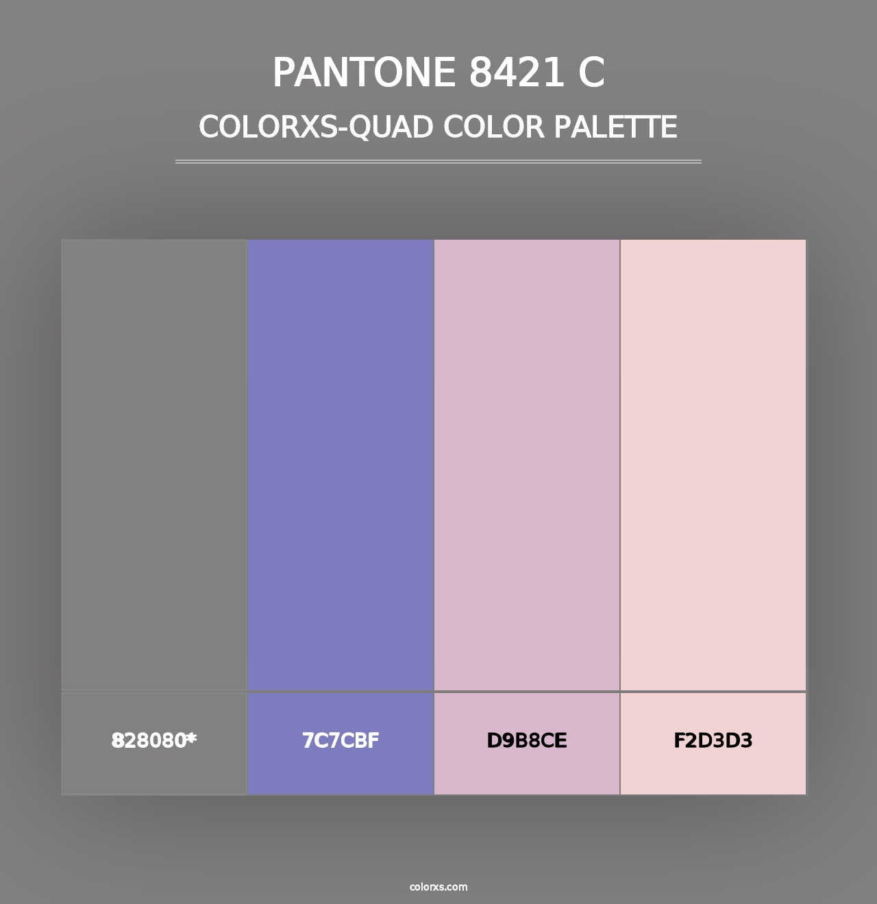 PANTONE 8421 C - Colorxs Quad Palette