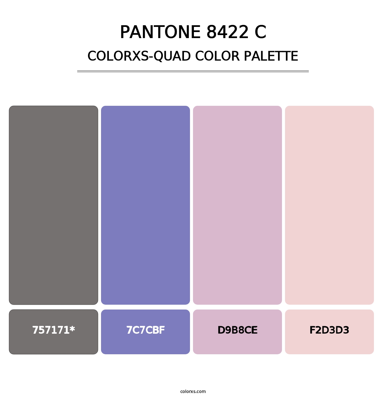 PANTONE 8422 C - Colorxs Quad Palette