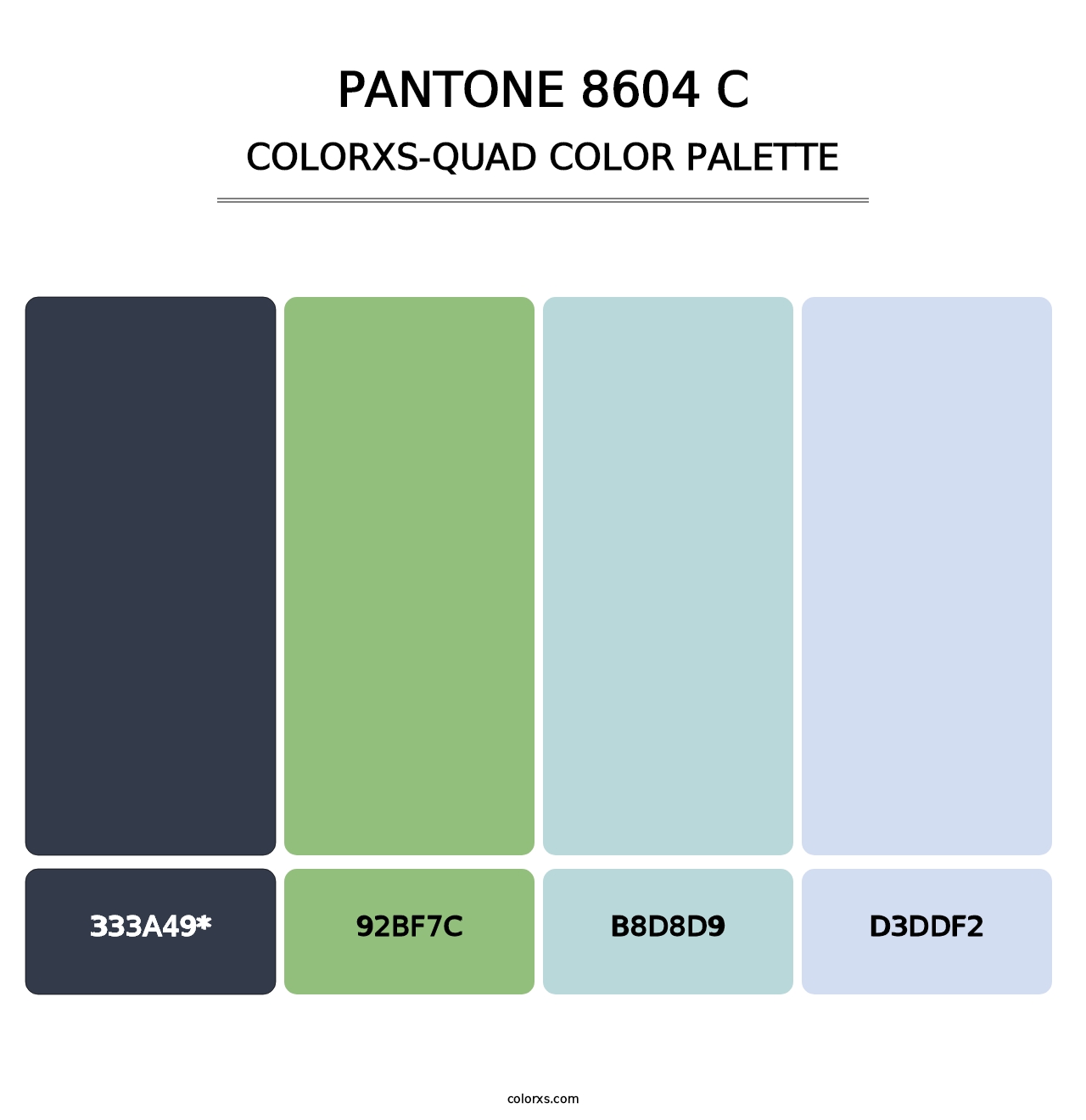 PANTONE 8604 C - Colorxs Quad Palette