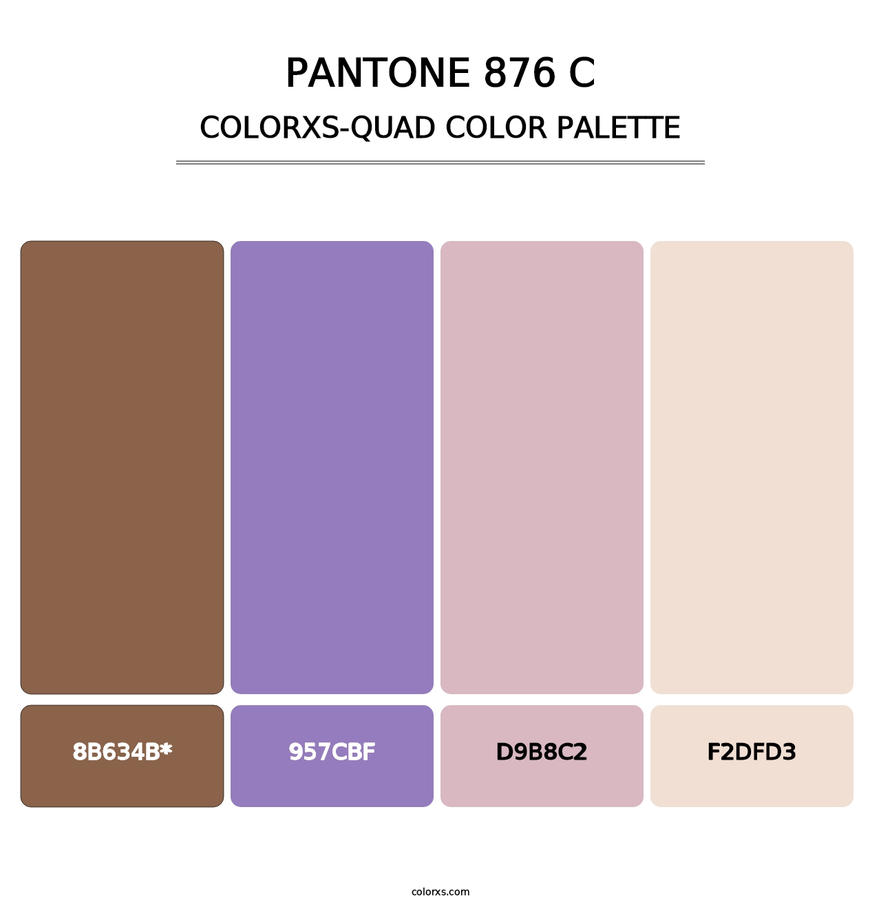 PANTONE 876 C - Colorxs Quad Palette