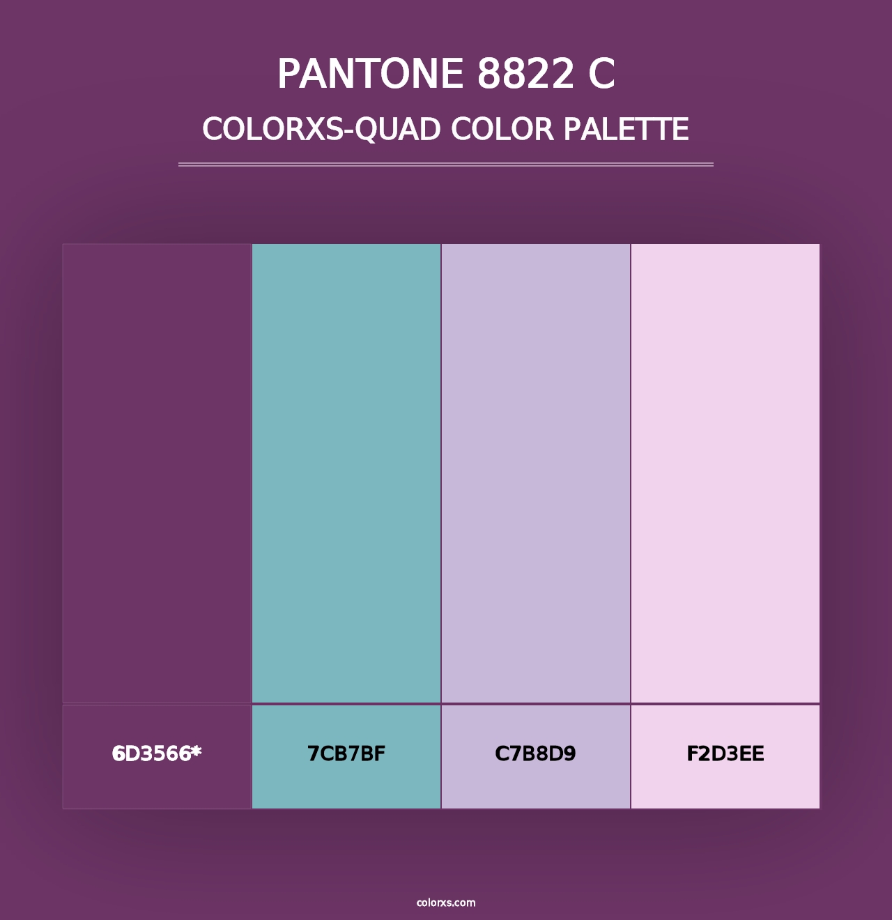 PANTONE 8822 C - Colorxs Quad Palette