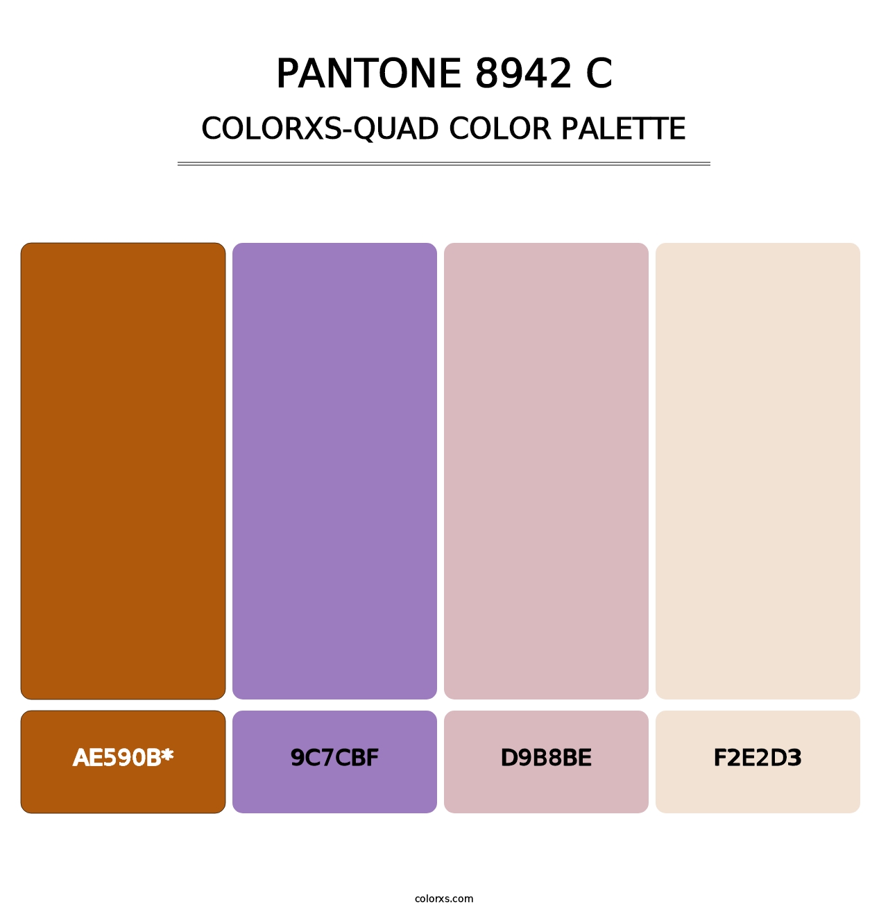 PANTONE 8942 C - Colorxs Quad Palette