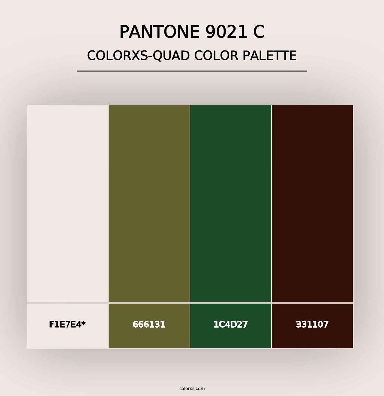 PANTONE 9021 C - Colorxs Quad Palette