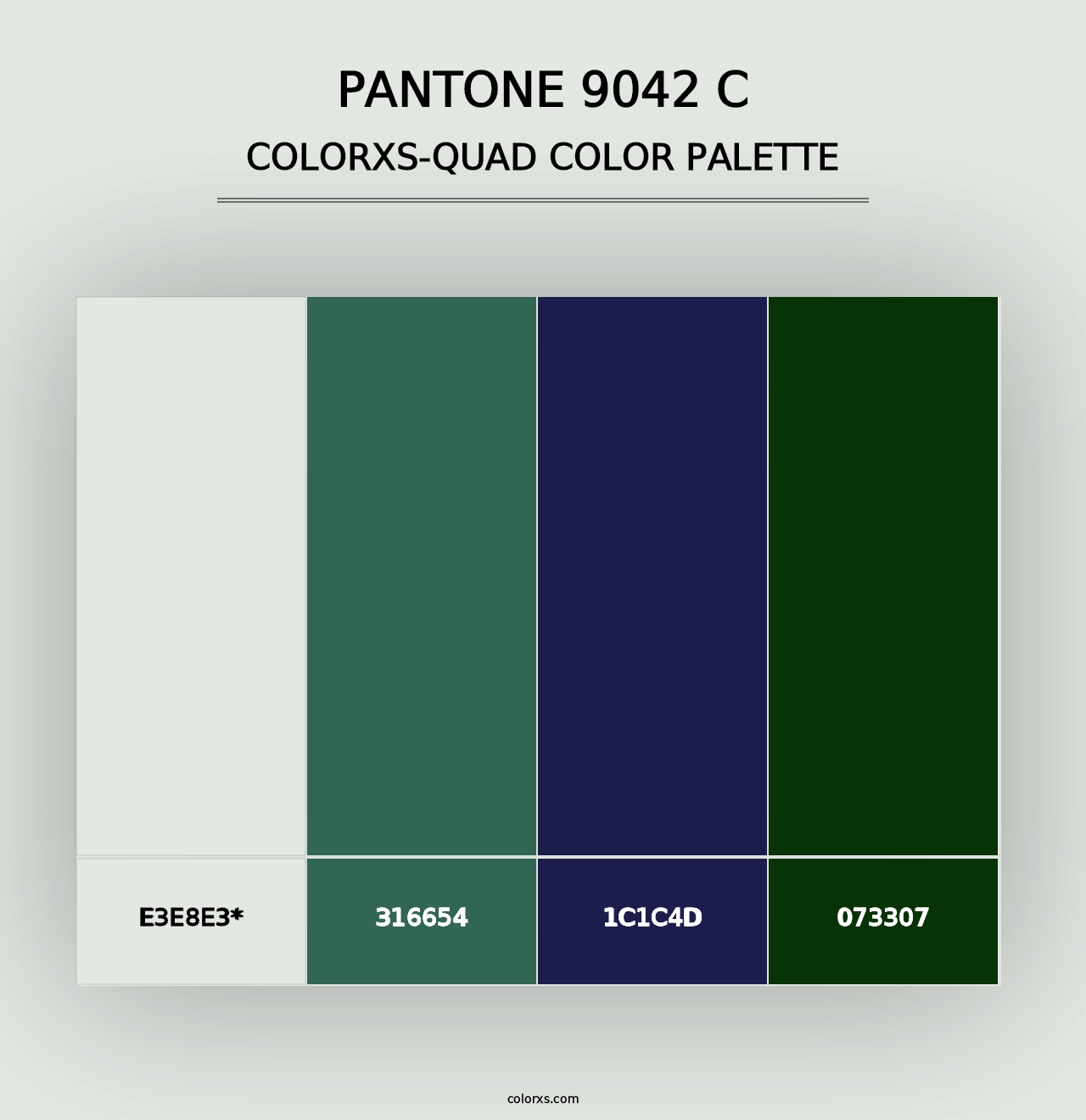 PANTONE 9042 C - Colorxs Quad Palette