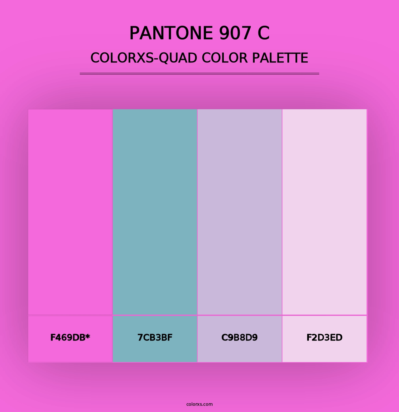 PANTONE 907 C - Colorxs Quad Palette