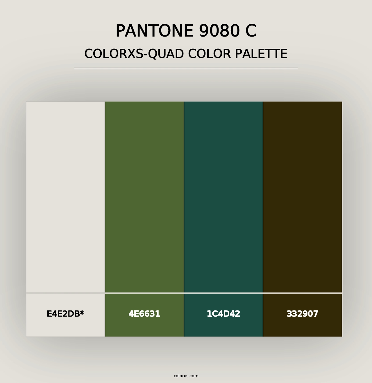 PANTONE 9080 C - Colorxs Quad Palette