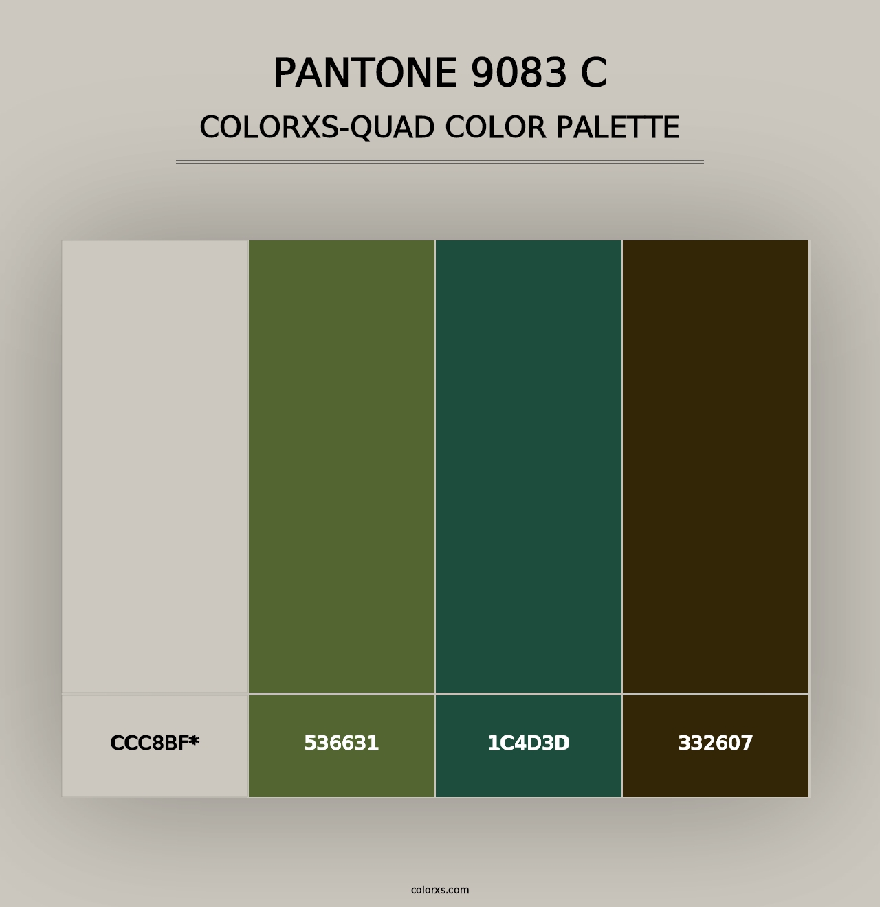 PANTONE 9083 C - Colorxs Quad Palette