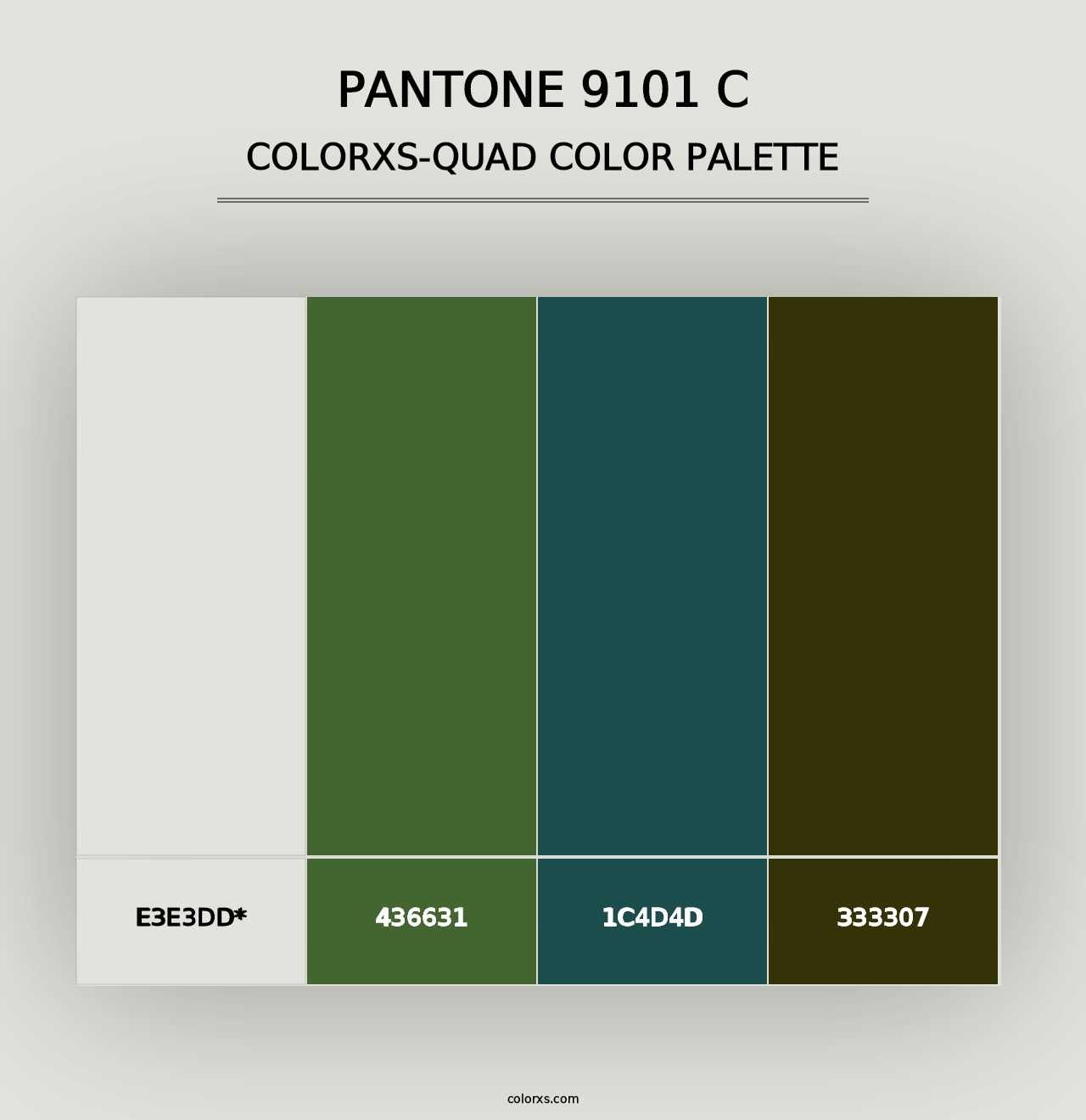 PANTONE 9101 C - Colorxs Quad Palette