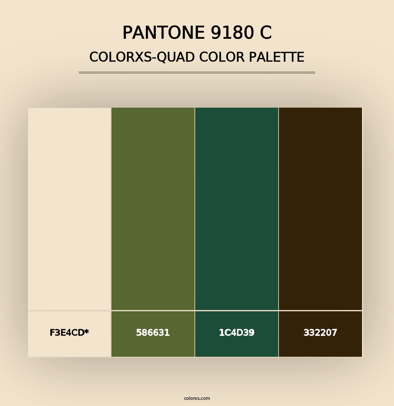 PANTONE 9180 C - Colorxs Quad Palette