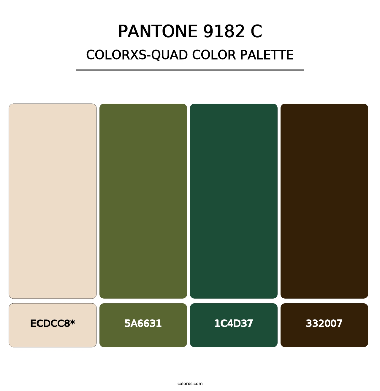 PANTONE 9182 C - Colorxs Quad Palette