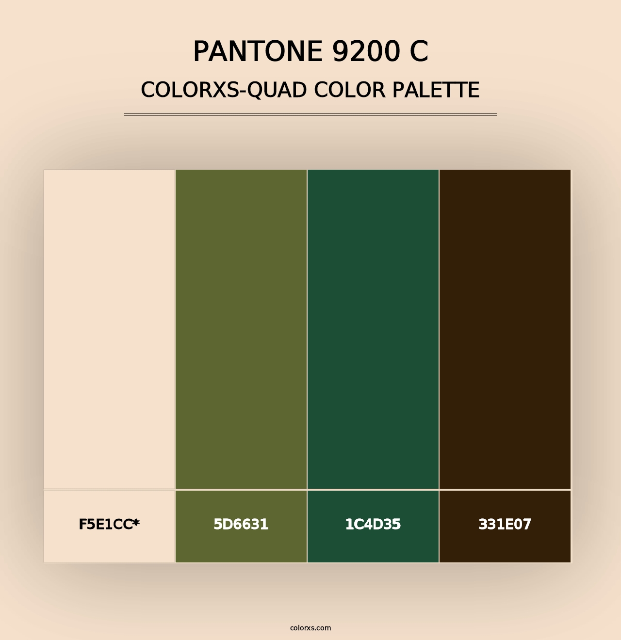 PANTONE 9200 C - Colorxs Quad Palette