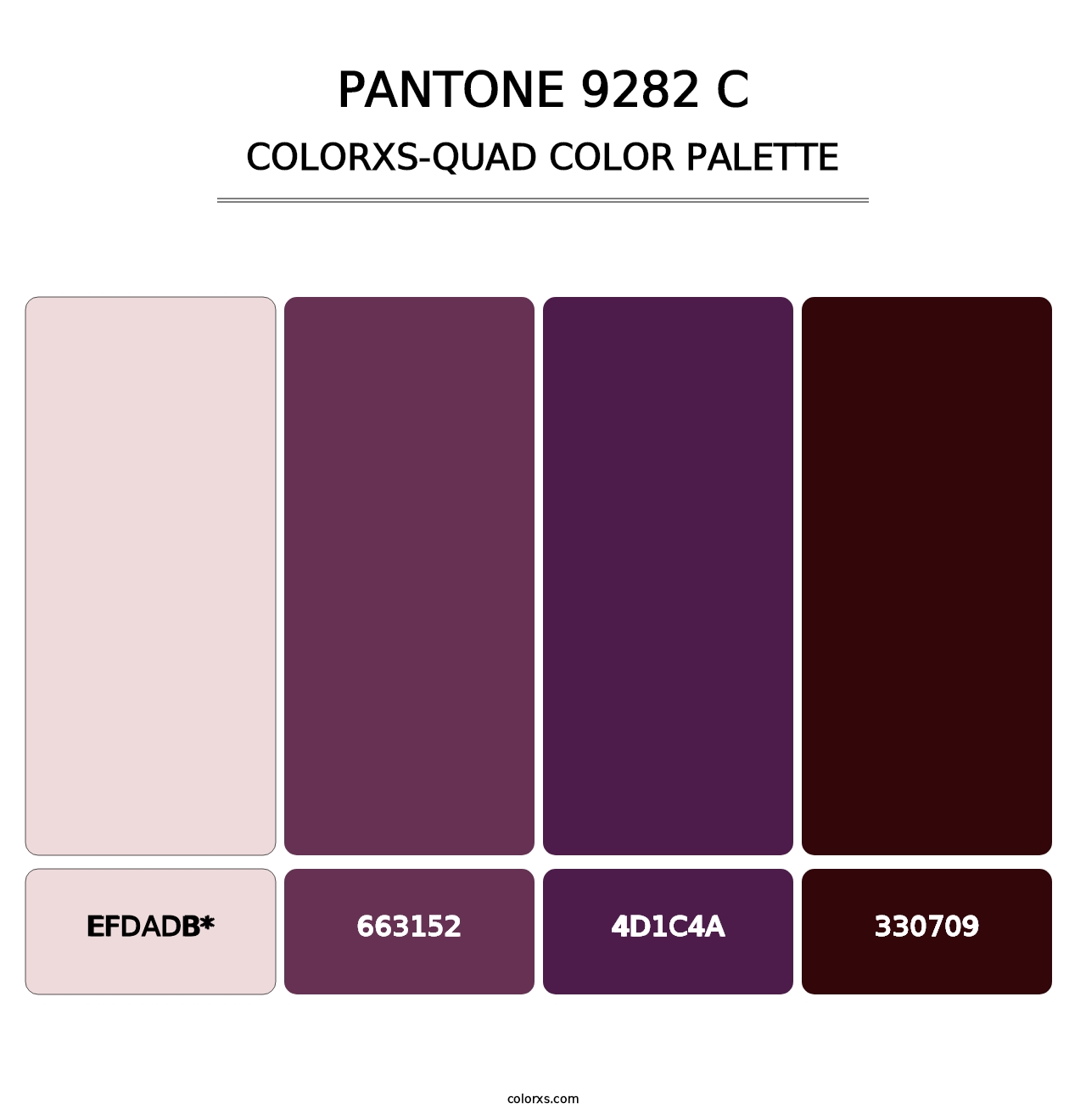 PANTONE 9282 C - Colorxs Quad Palette