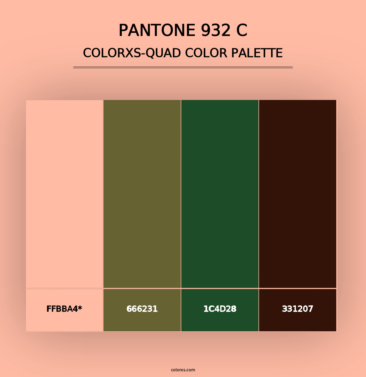 PANTONE 932 C - Colorxs Quad Palette