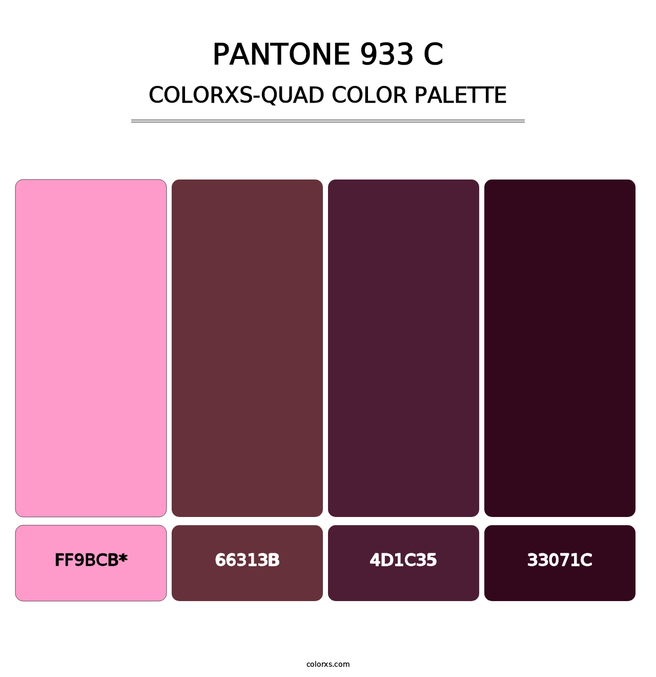 PANTONE 933 C - Colorxs Quad Palette