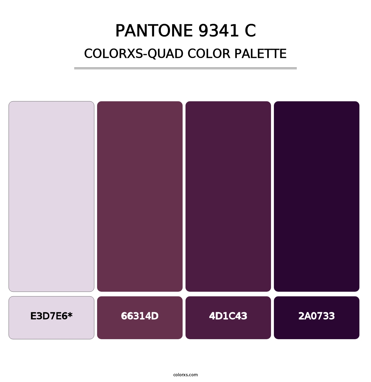 PANTONE 9341 C - Colorxs Quad Palette