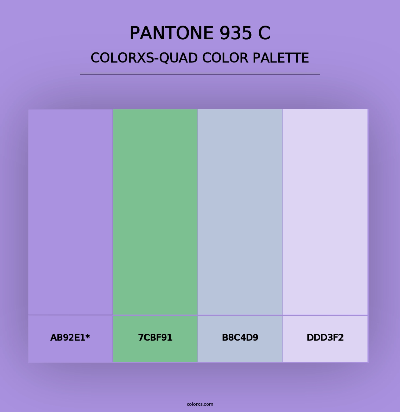 PANTONE 935 C - Colorxs Quad Palette