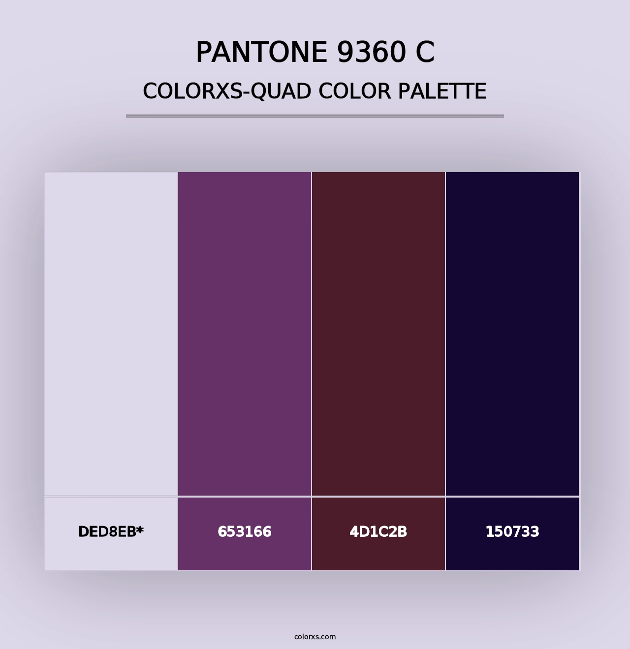 PANTONE 9360 C - Colorxs Quad Palette