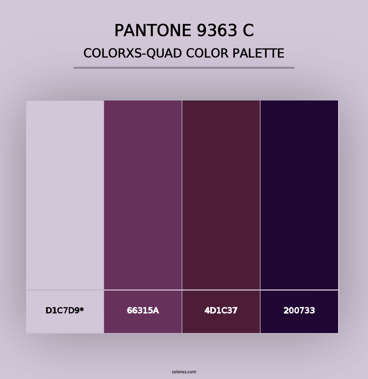 PANTONE 9363 C - Colorxs Quad Palette