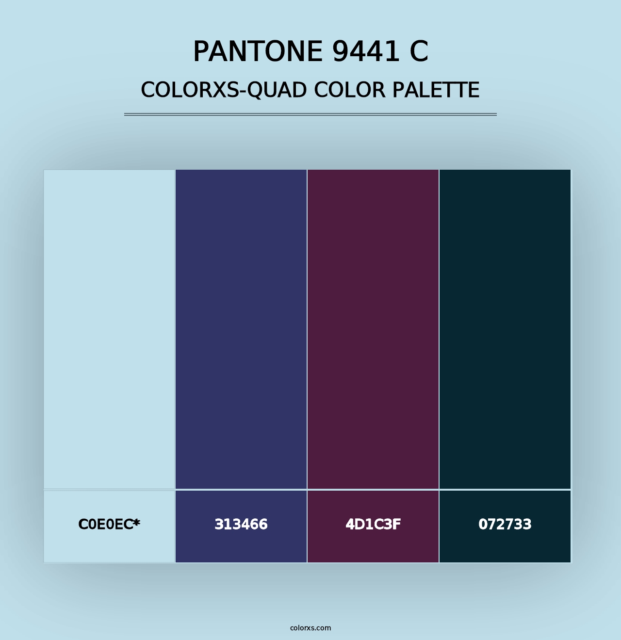 PANTONE 9441 C - Colorxs Quad Palette