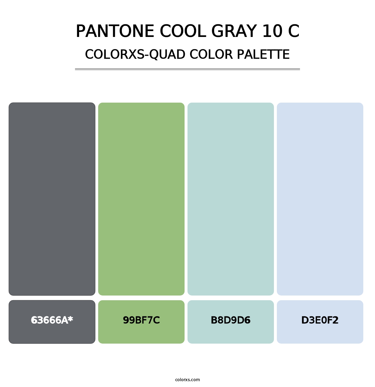 PANTONE Cool Gray 10 C - Colorxs Quad Palette