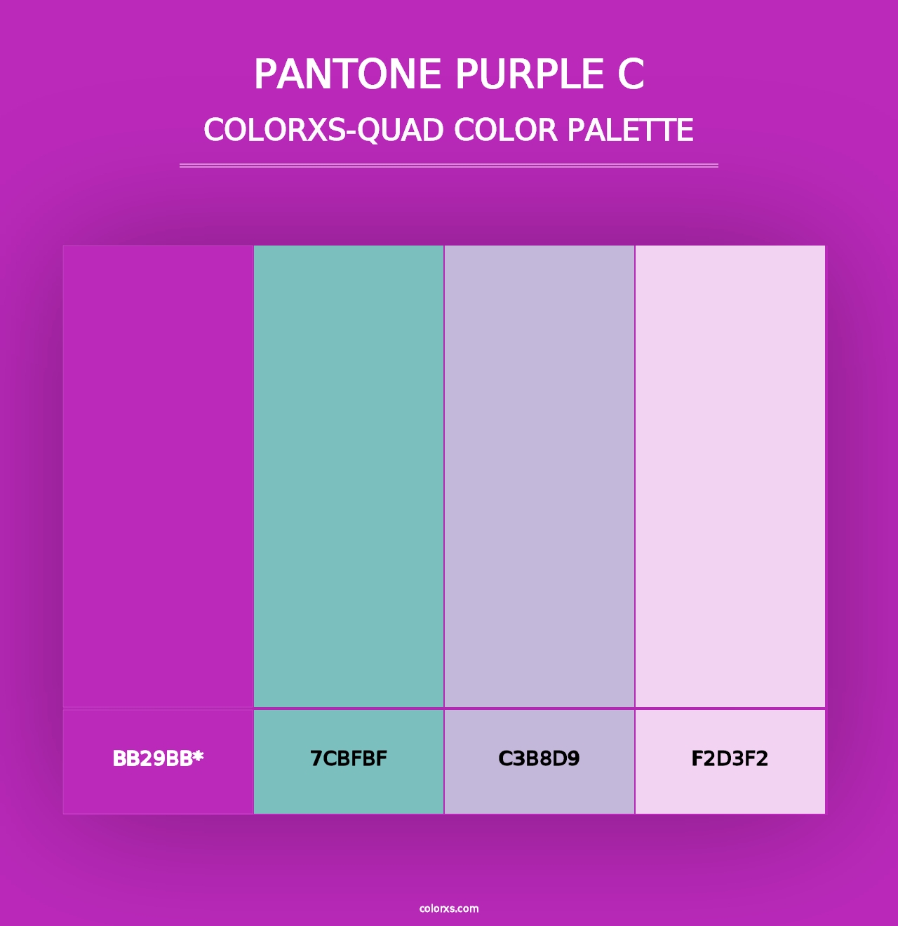 PANTONE Purple C - Colorxs Quad Palette