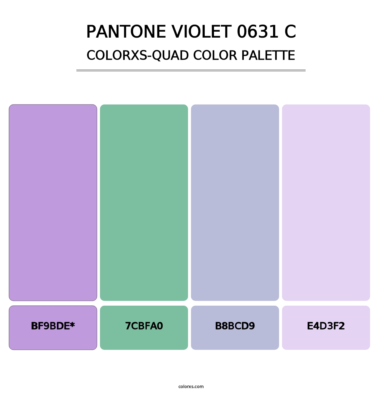 PANTONE Violet 0631 C - Colorxs Quad Palette