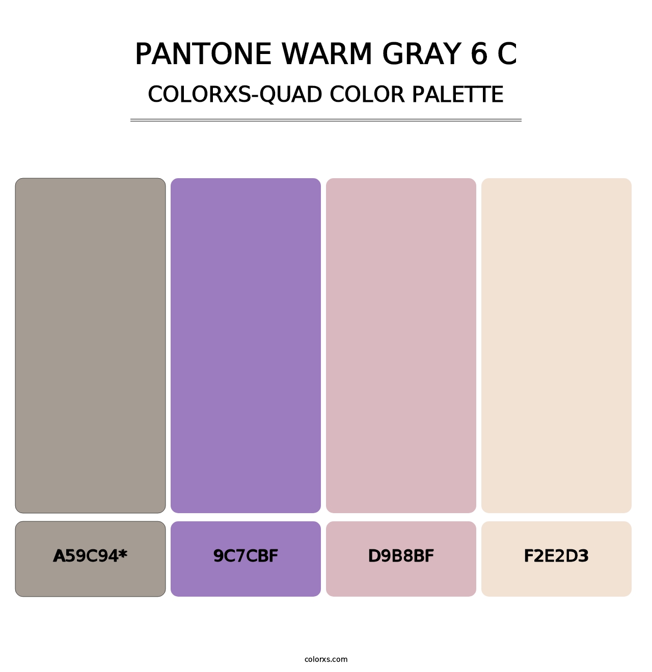 PANTONE Warm Gray 6 C - Colorxs Quad Palette