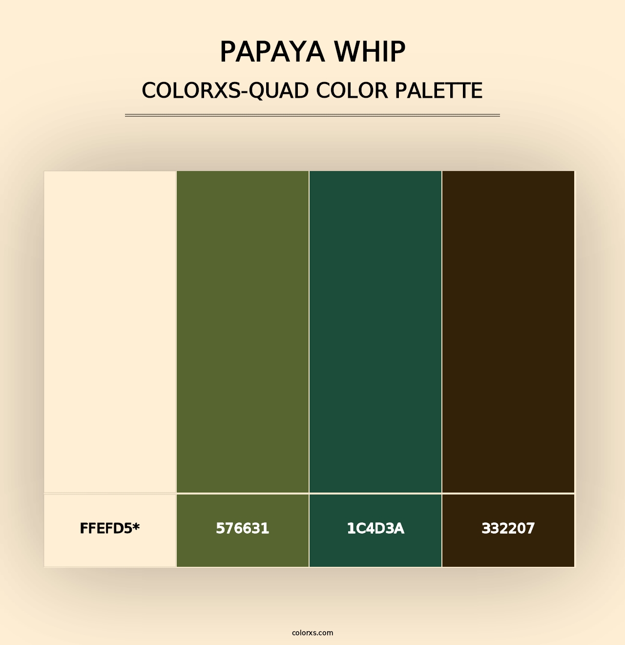 Papaya Whip - Colorxs Quad Palette