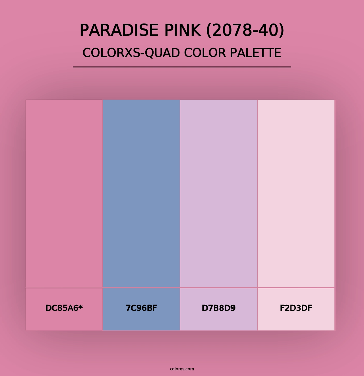 Paradise Pink (2078-40) - Colorxs Quad Palette