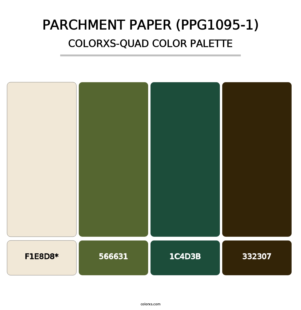 Parchment Paper (PPG1095-1) - Colorxs Quad Palette