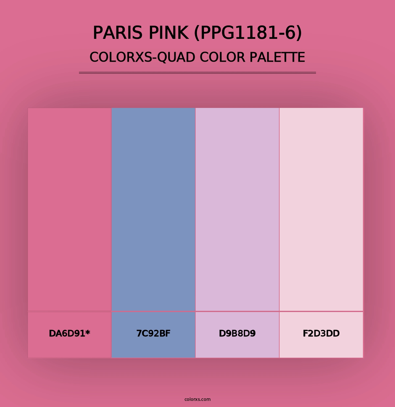 Paris Pink (PPG1181-6) - Colorxs Quad Palette