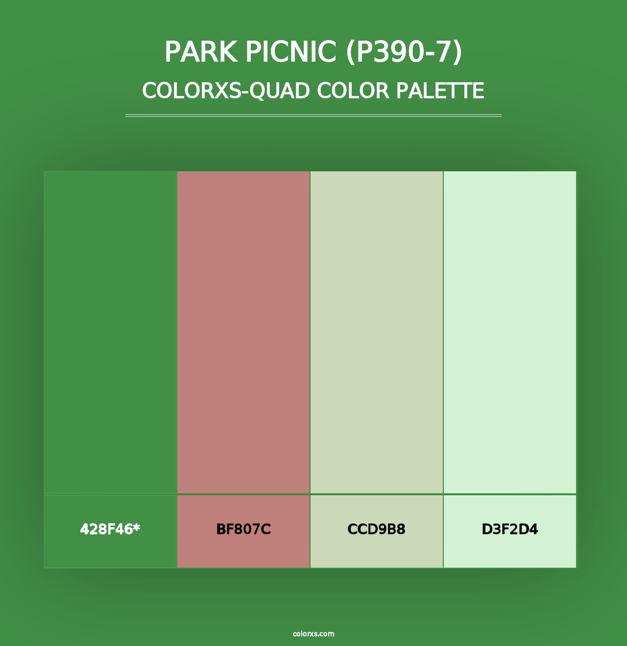 Park Picnic (P390-7) - Colorxs Quad Palette