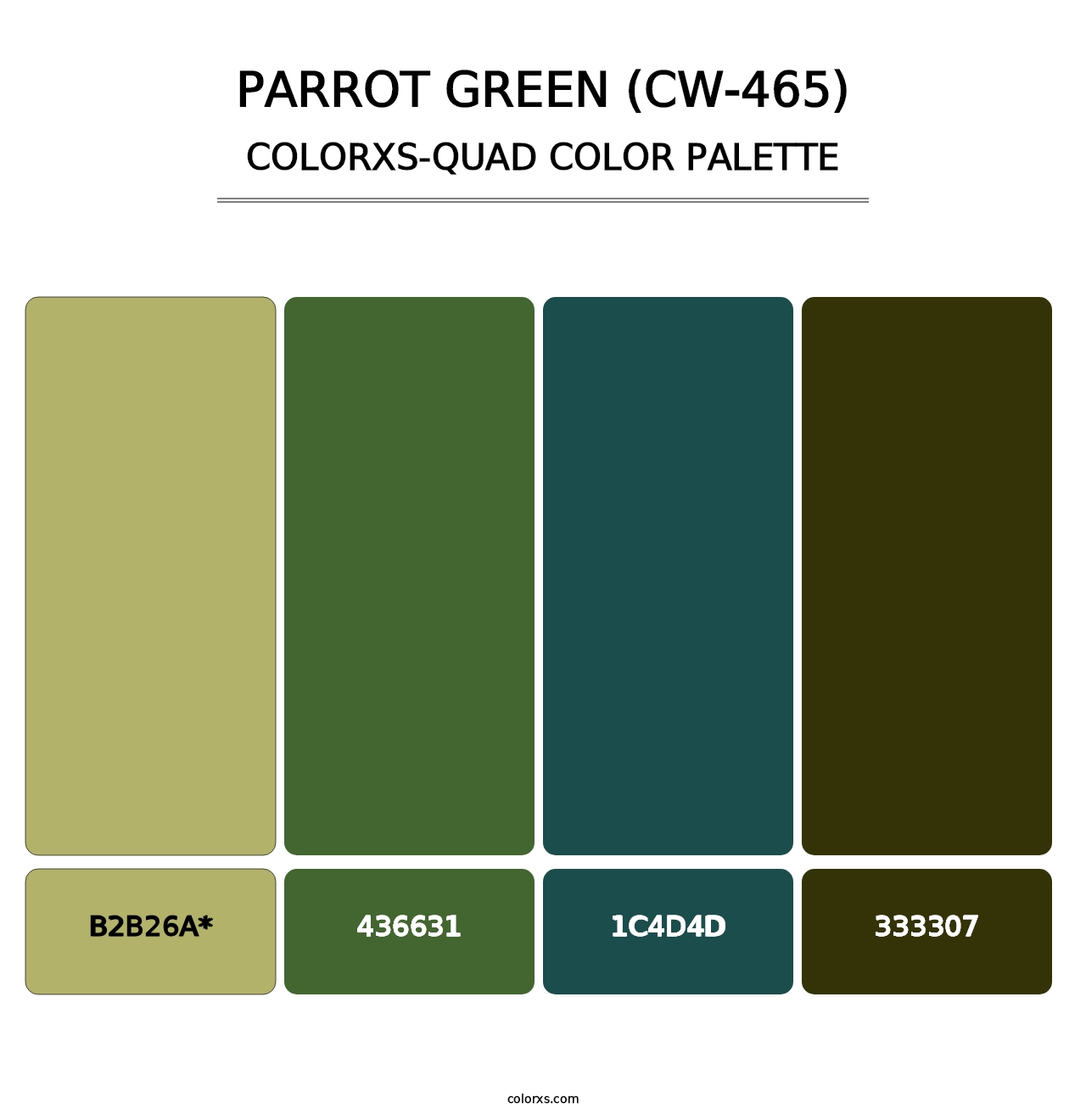 Parrot Green (CW-465) - Colorxs Quad Palette