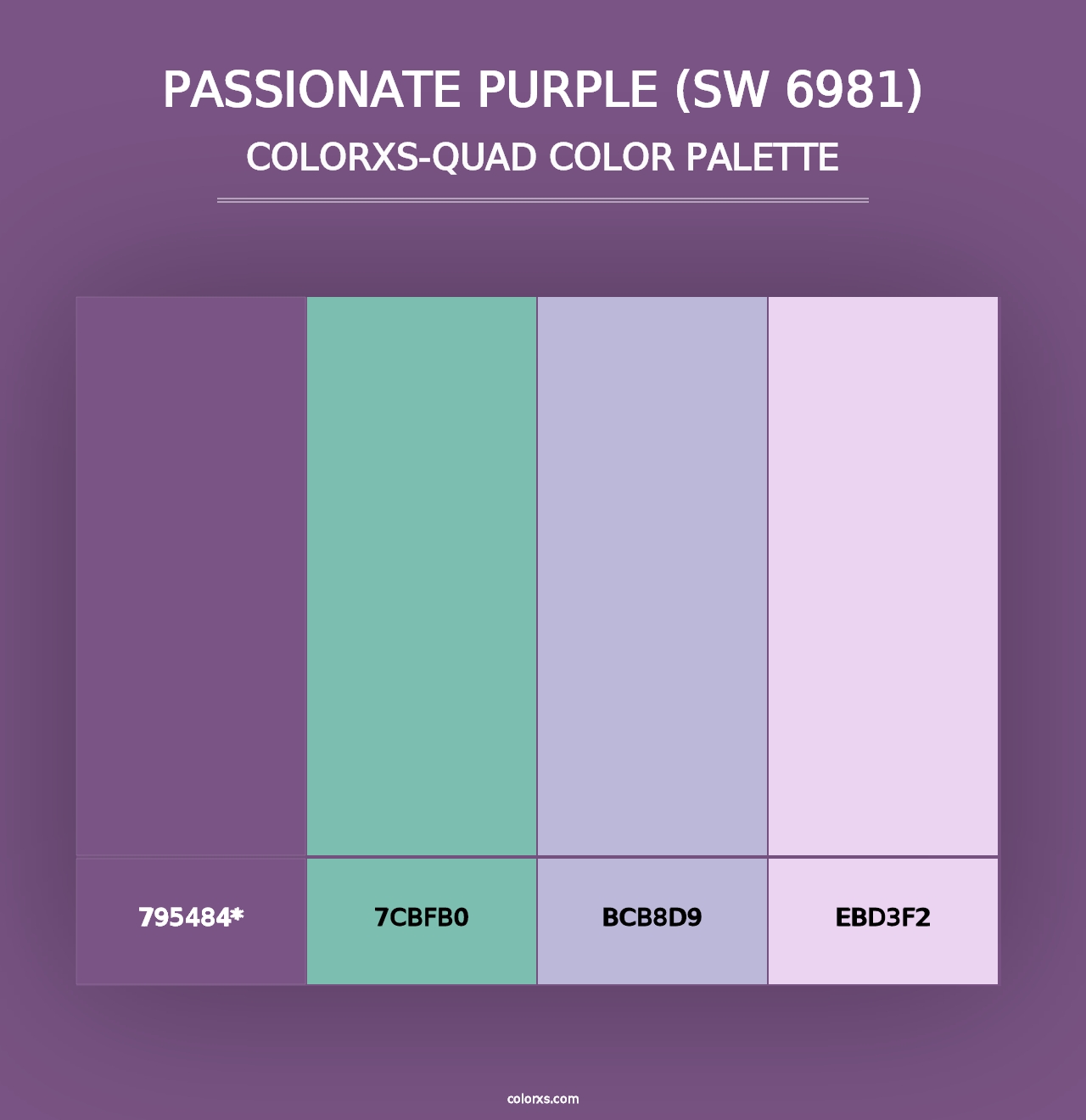 Passionate Purple (SW 6981) - Colorxs Quad Palette