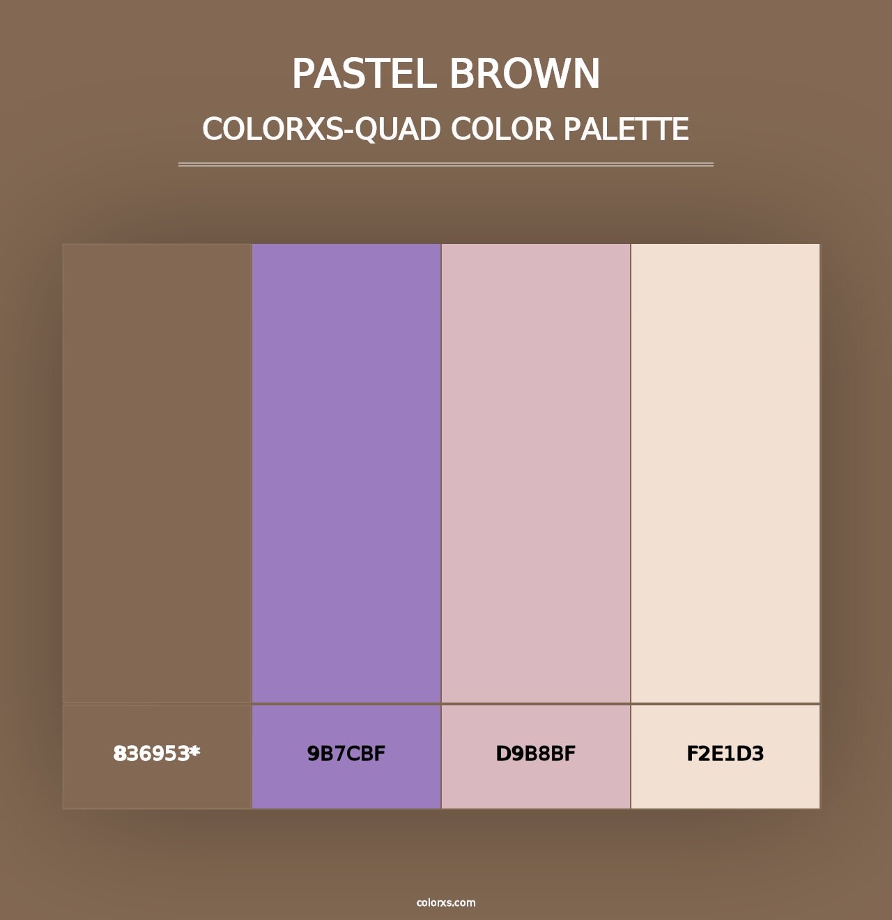 Pastel Brown - Colorxs Quad Palette