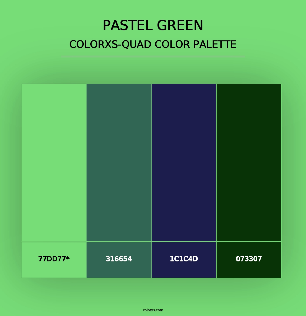 Pastel Green - Colorxs Quad Palette