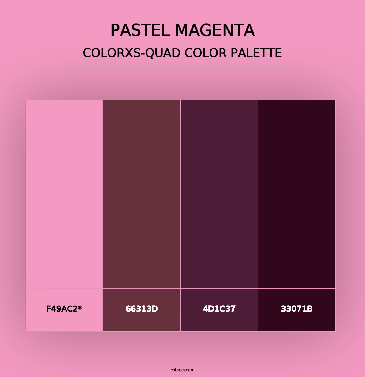 Pastel Magenta - Colorxs Quad Palette