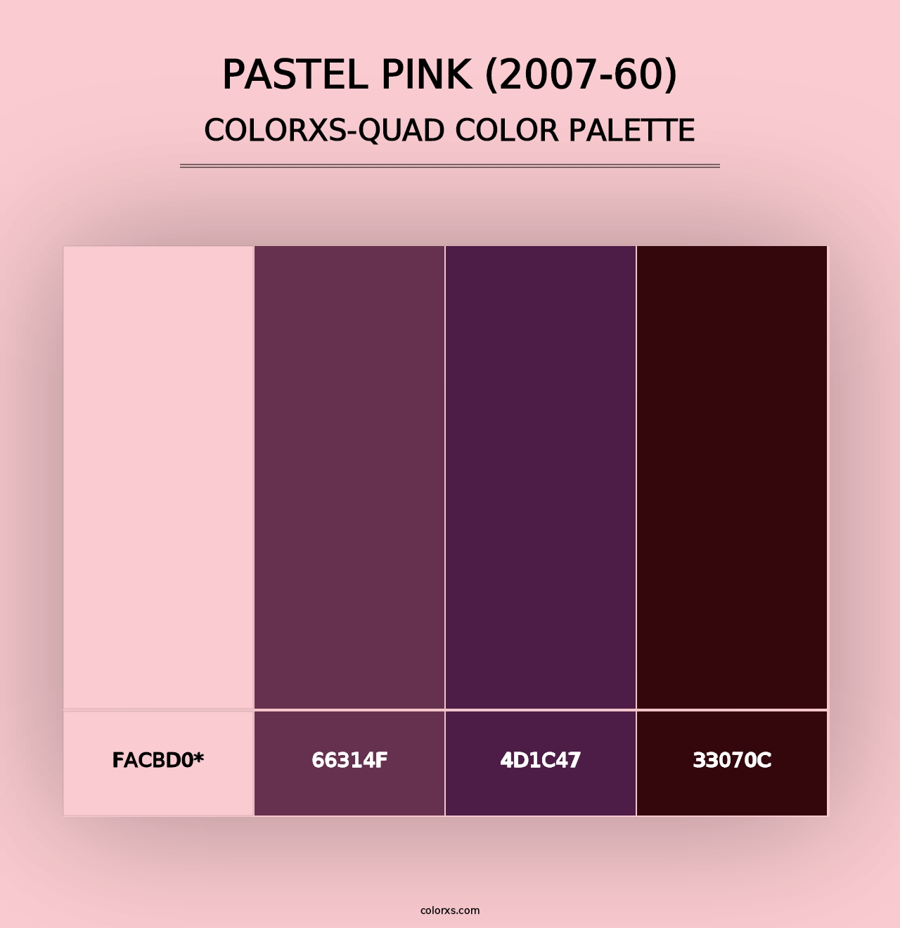 Pastel Pink (2007-60) - Colorxs Quad Palette