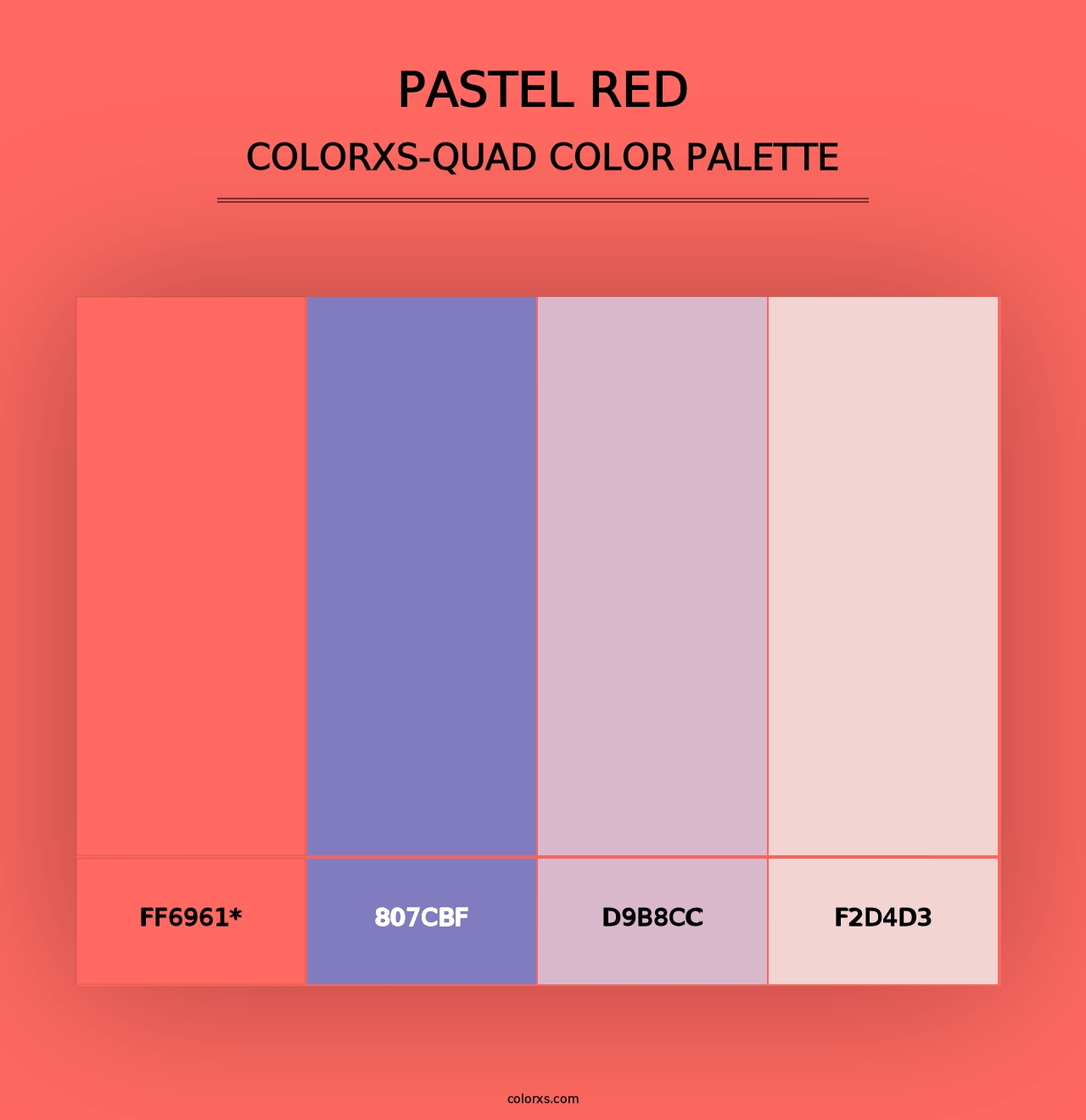 Pastel Red - Colorxs Quad Palette