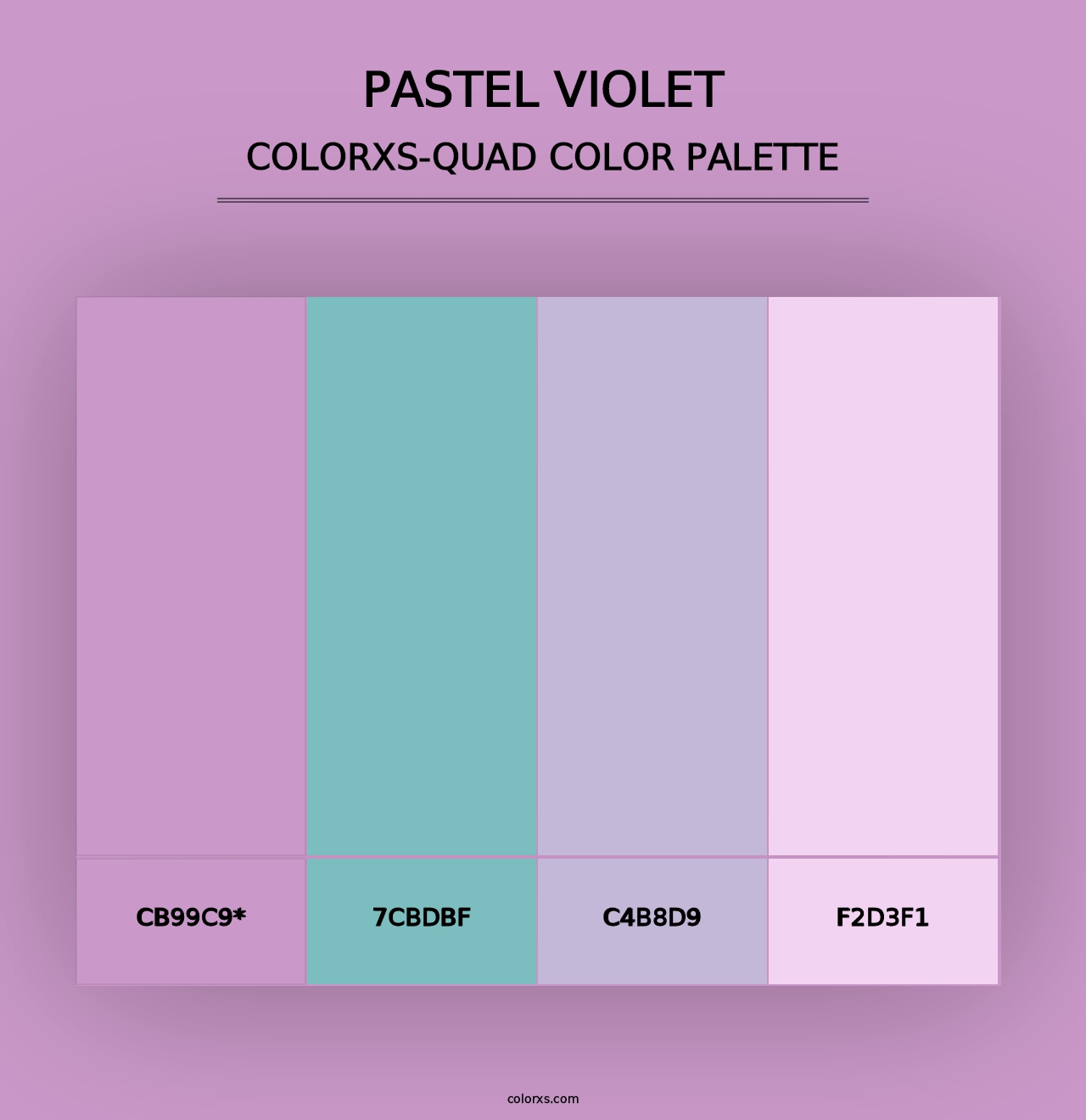 Pastel Violet - Colorxs Quad Palette