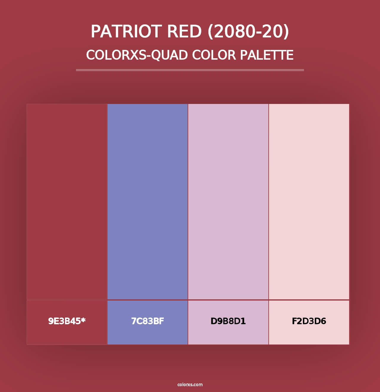 Patriot Red (2080-20) - Colorxs Quad Palette