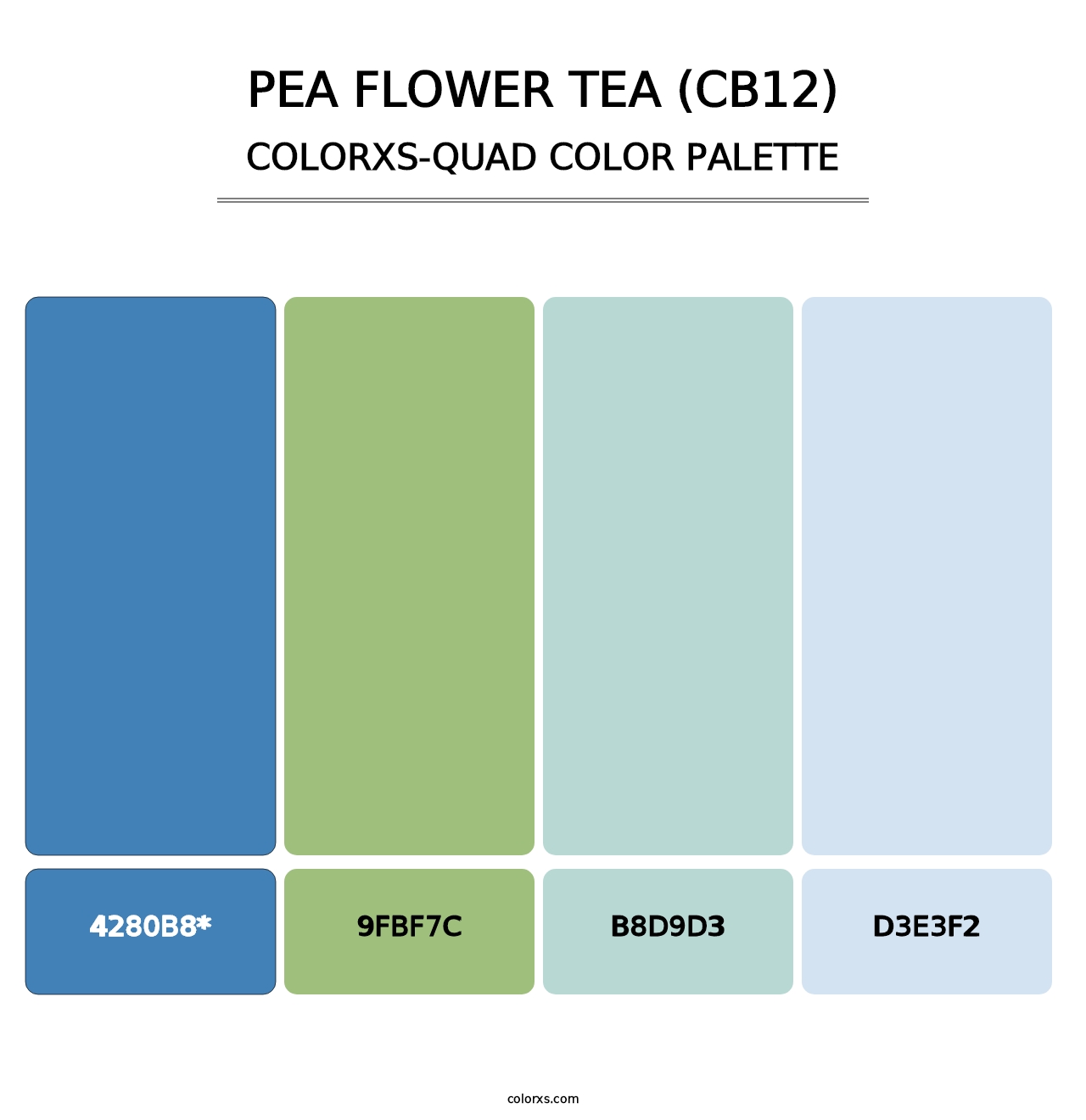 Pea Flower Tea (CB12) - Colorxs Quad Palette