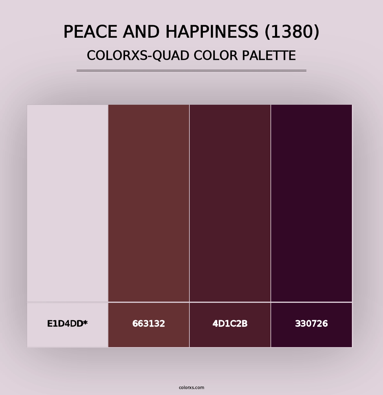 Peace and Happiness (1380) - Colorxs Quad Palette