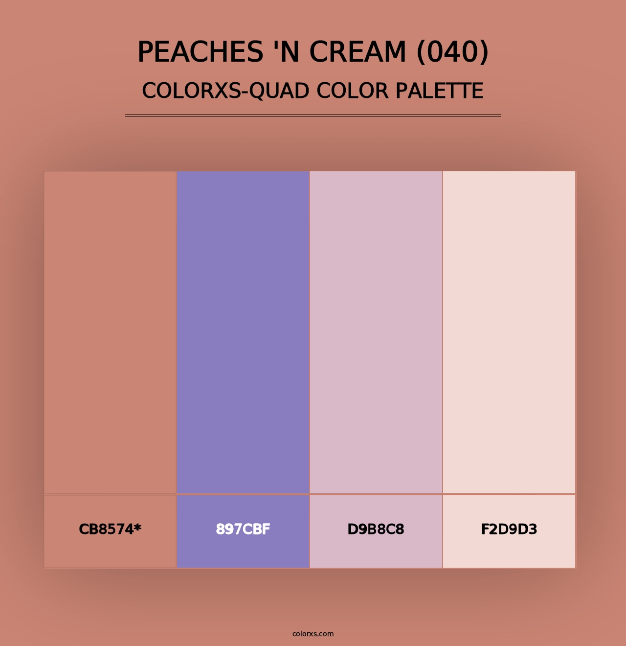 Peaches 'n Cream (040) - Colorxs Quad Palette