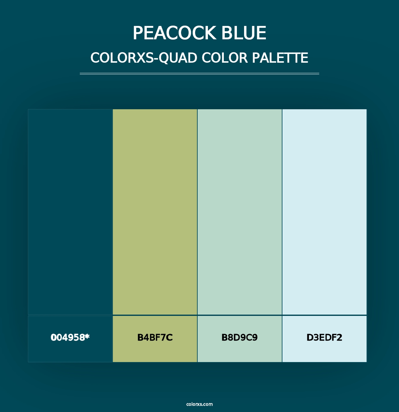 Peacock Blue - Colorxs Quad Palette