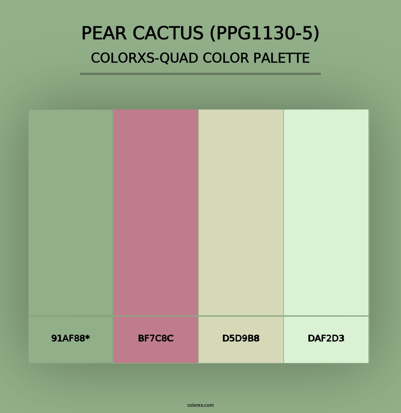 Pear Cactus (PPG1130-5) - Colorxs Quad Palette